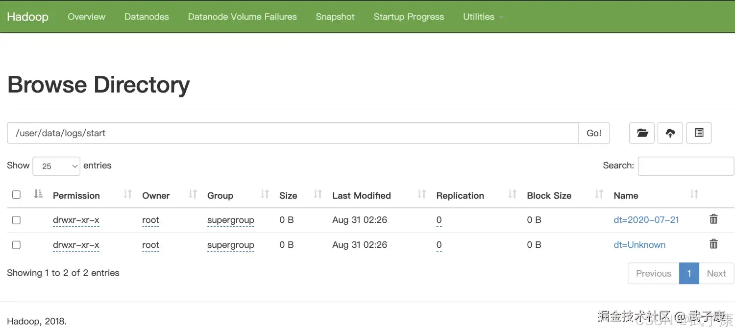 离线数仓 查看 HDFS 内容