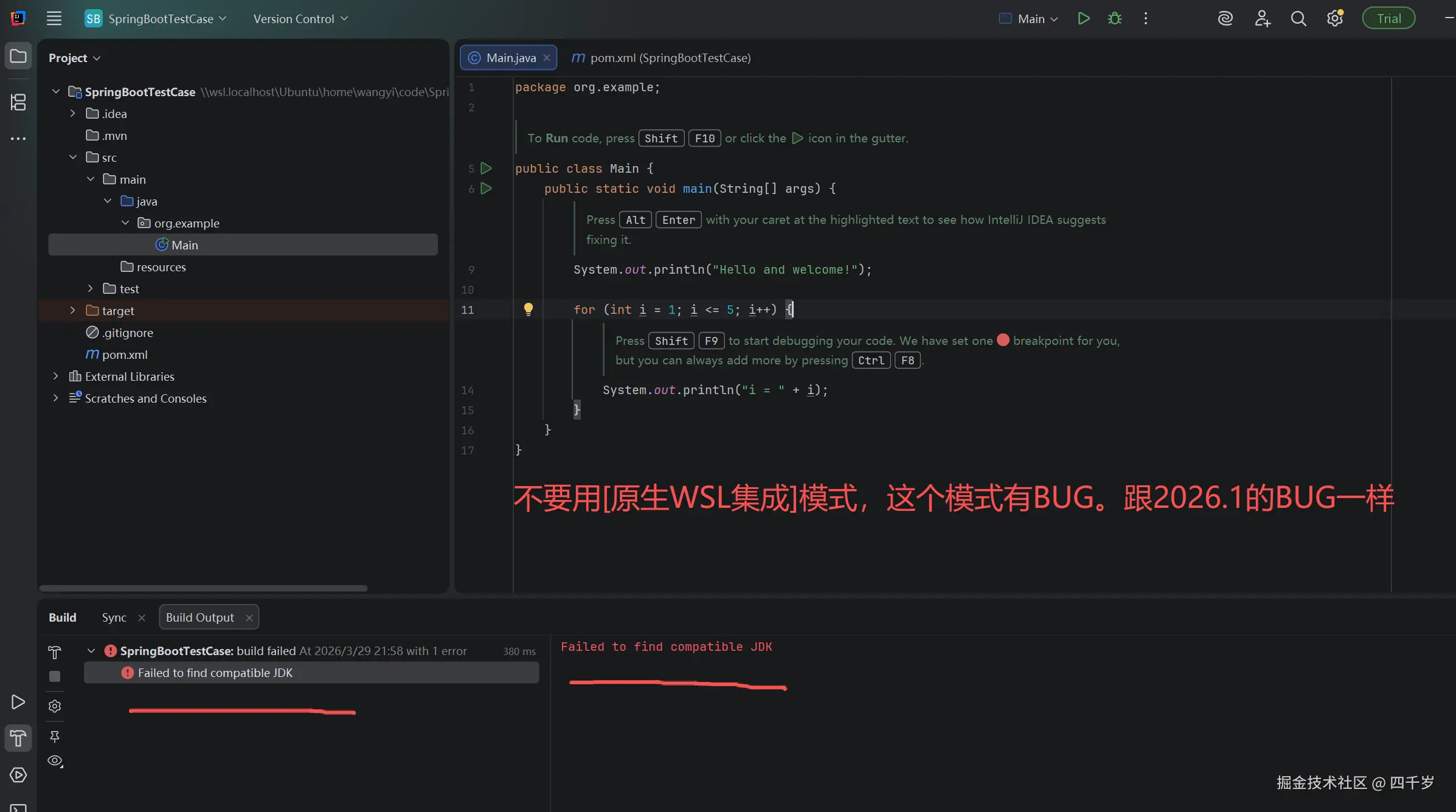 原生WSL集成模式有BUG