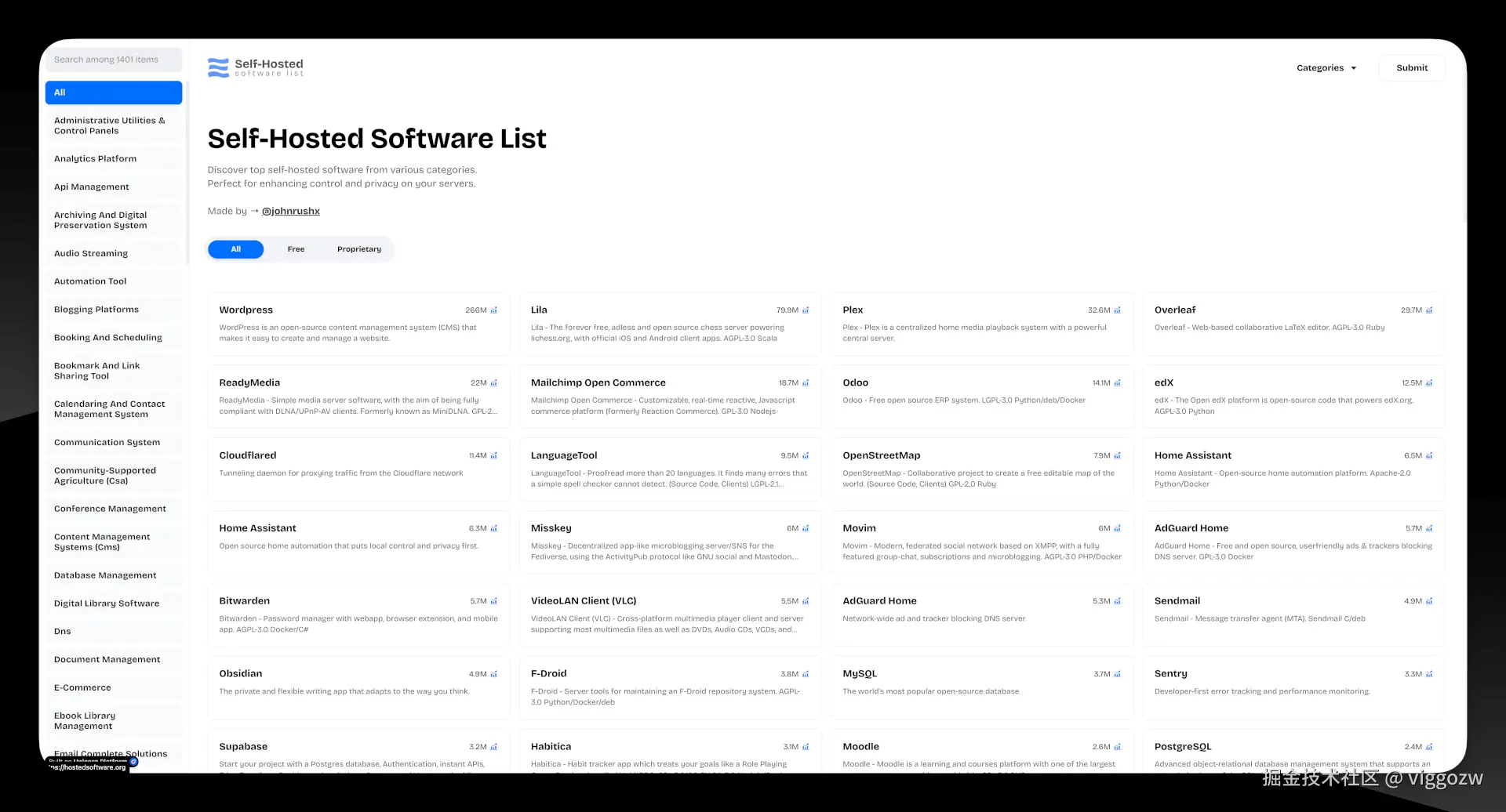 Self Hosted Software List - 自托管软件资源大集合