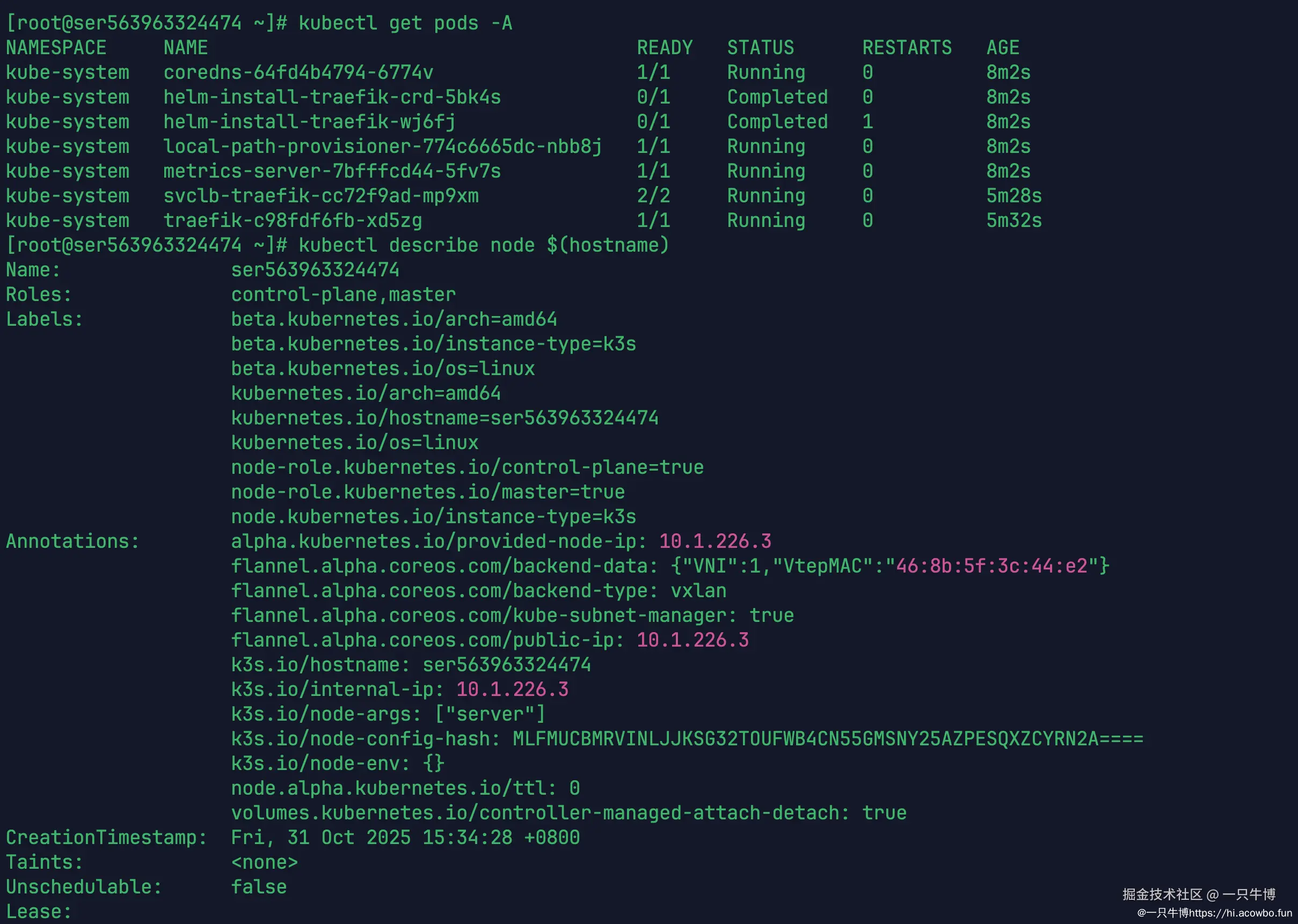 系统Pods运行状态