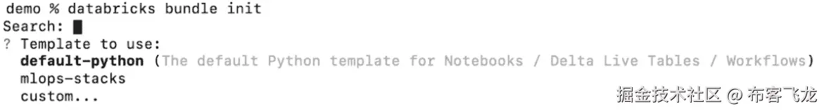 图 9.5 – 使用 Databricks CLI 从模板初始化一个新的 DAB 项目