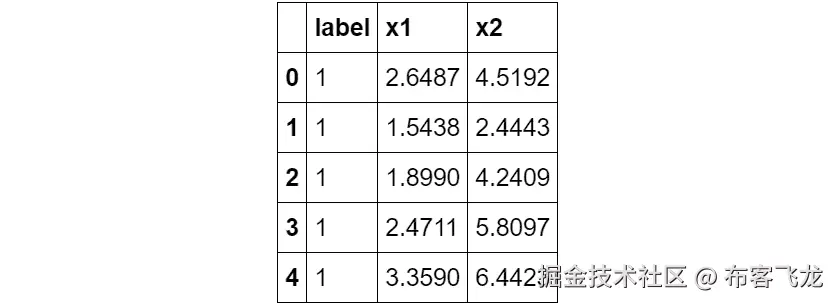 图 2.29：数据的前五行    