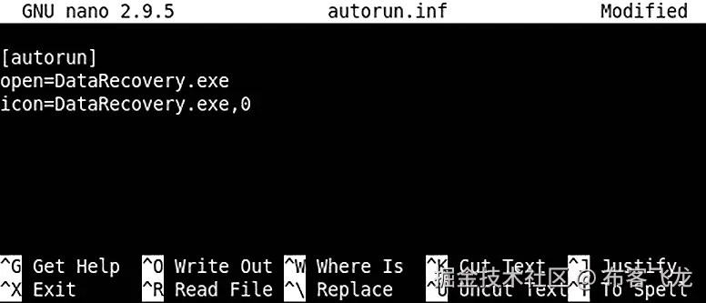 图 7.13 – 输入 AutoRun 文件