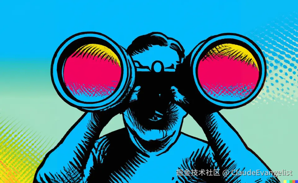 DALL·E 2023-11-27 15.09.35 - simple pop art of person facing forward looking through giant binoculars.png