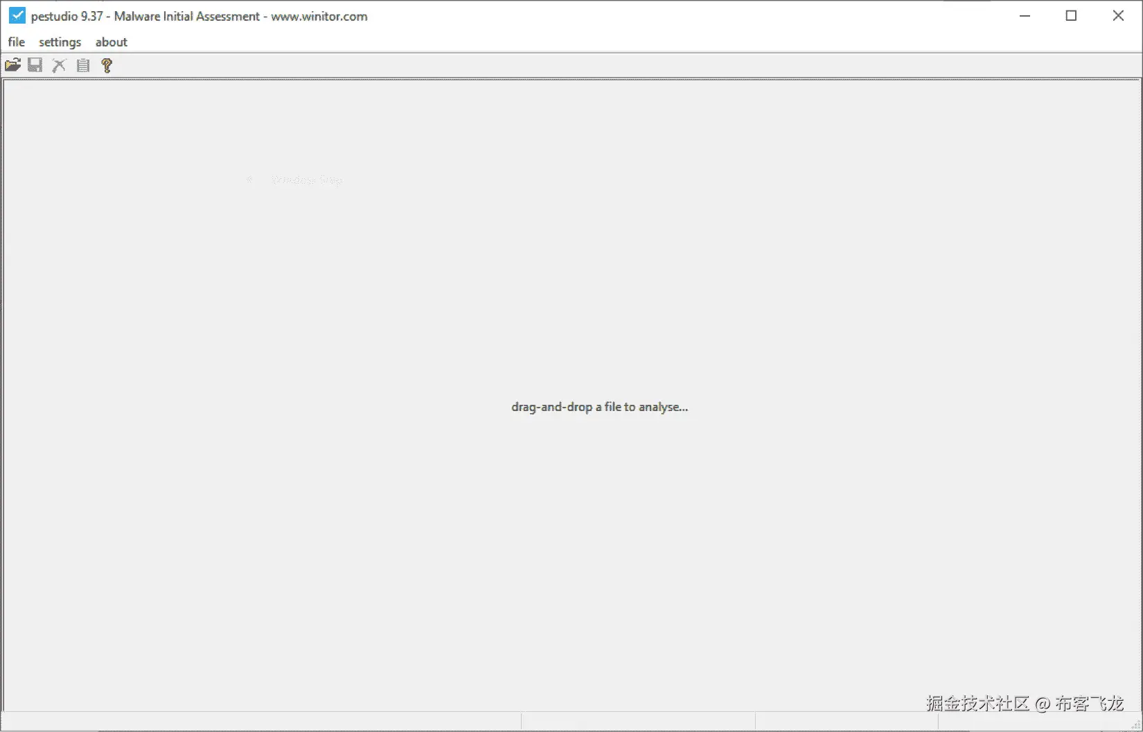 图 16.2 – PEStudio 的恶意软件加载窗口