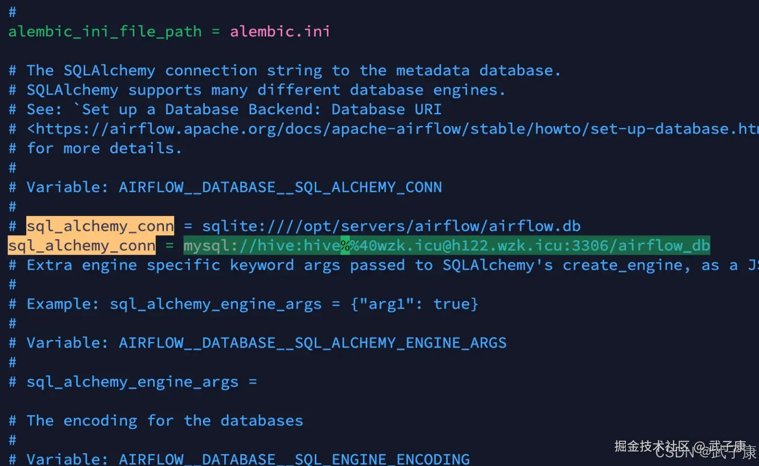 离线数仓 开启 sql_alchemy_conn 配置