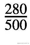 \frac{280}{500}