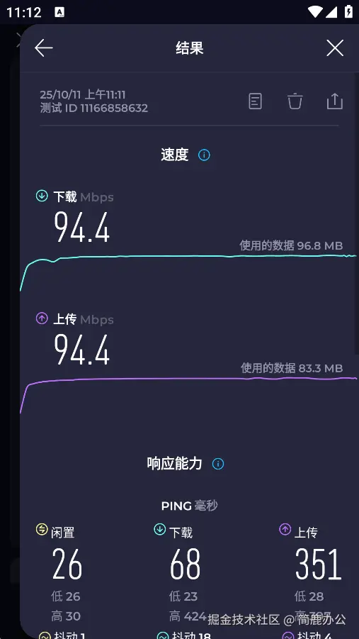 检查测试的网络结果