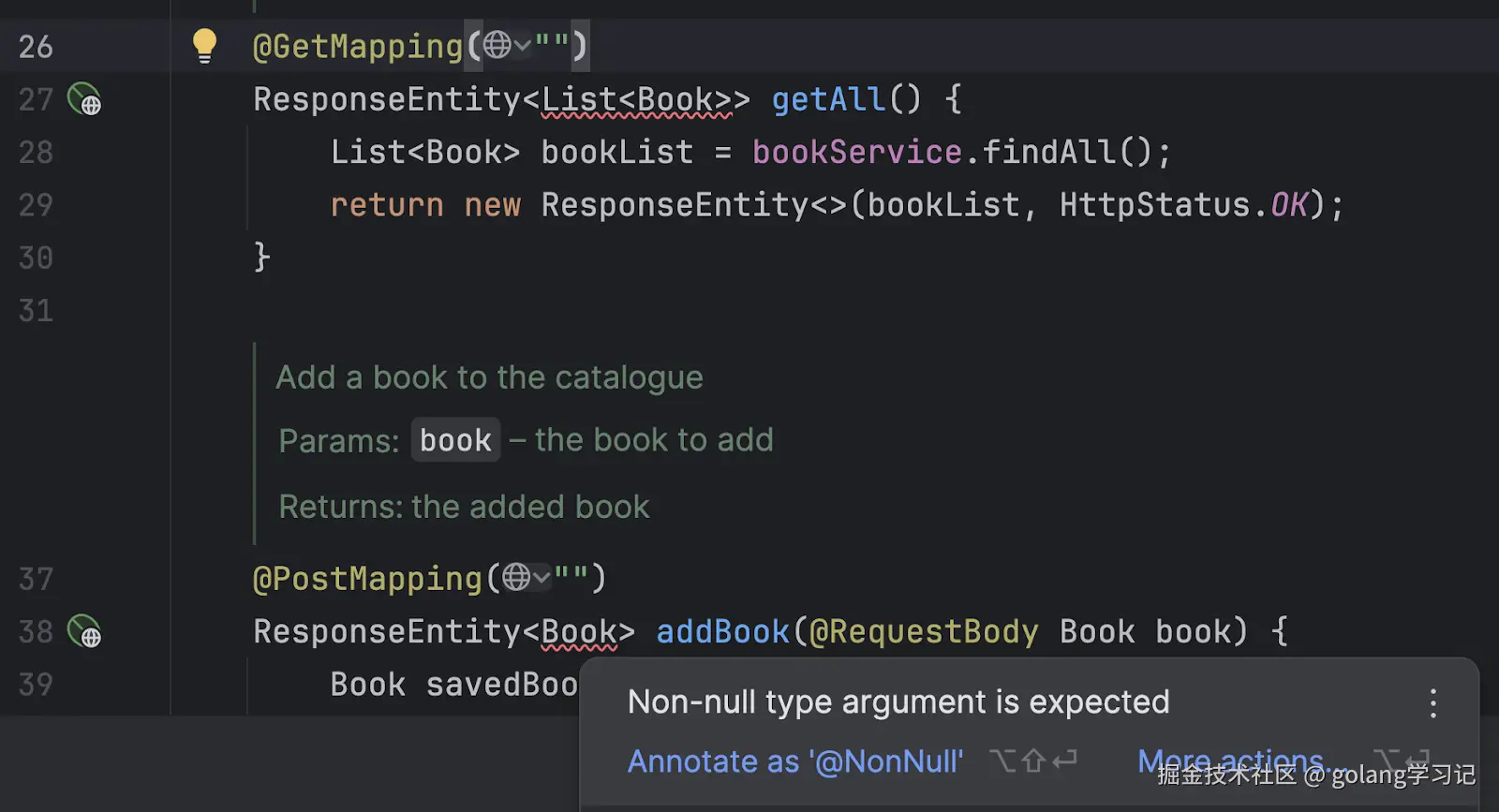 IDEA 报出大量 JSpecify 警告