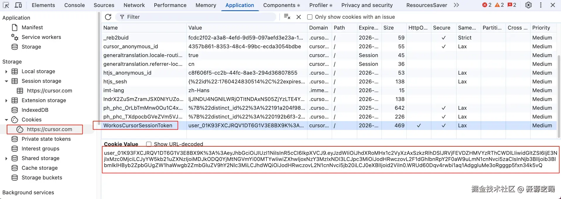 复制WorkosCursorSessionToken