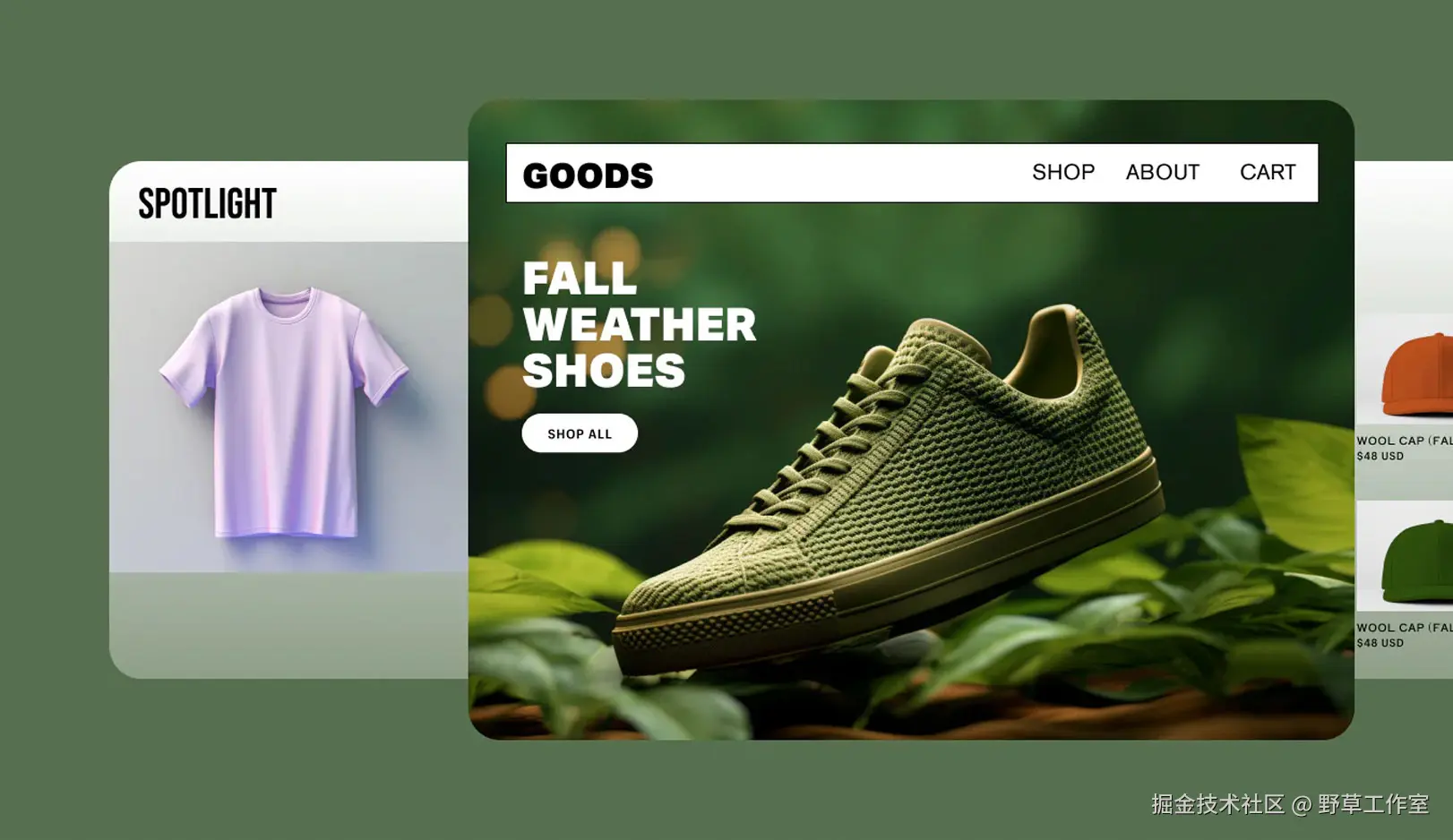 Shopify 主题装修示意图