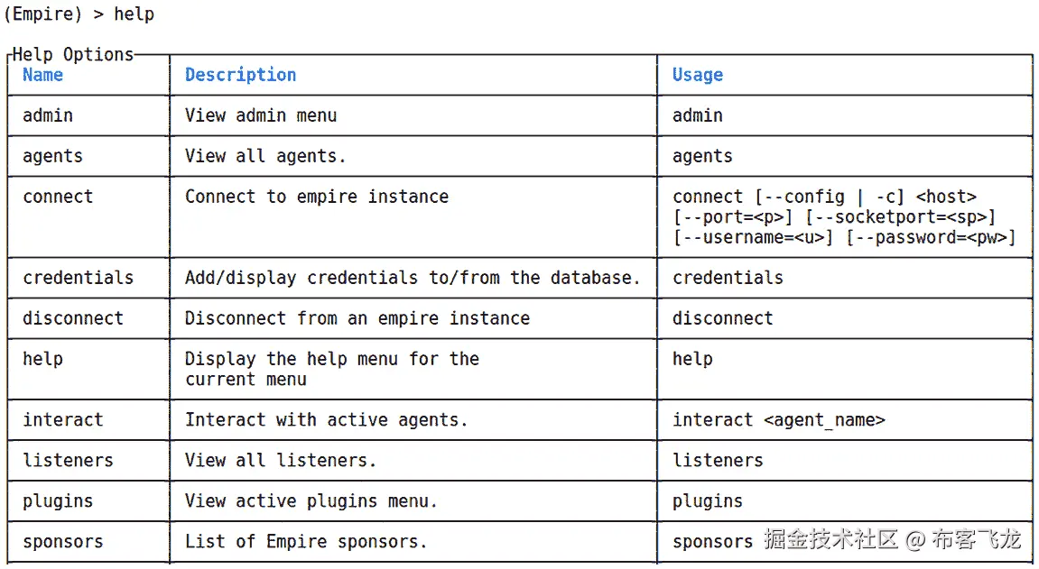 图 9.15 – Empire 的帮助菜单