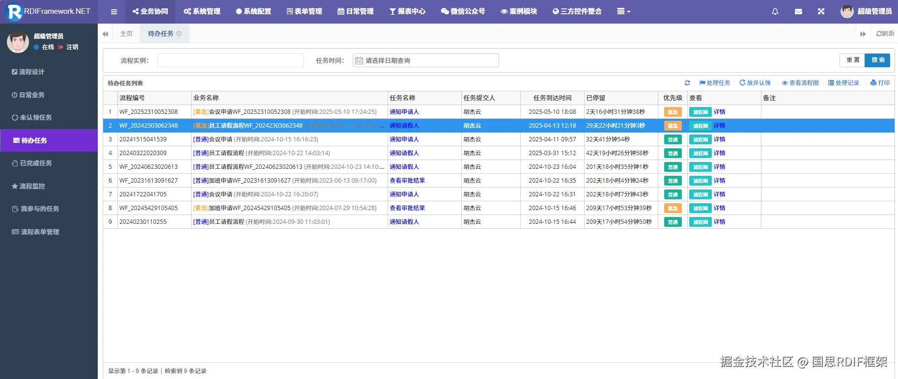 Web待办任务