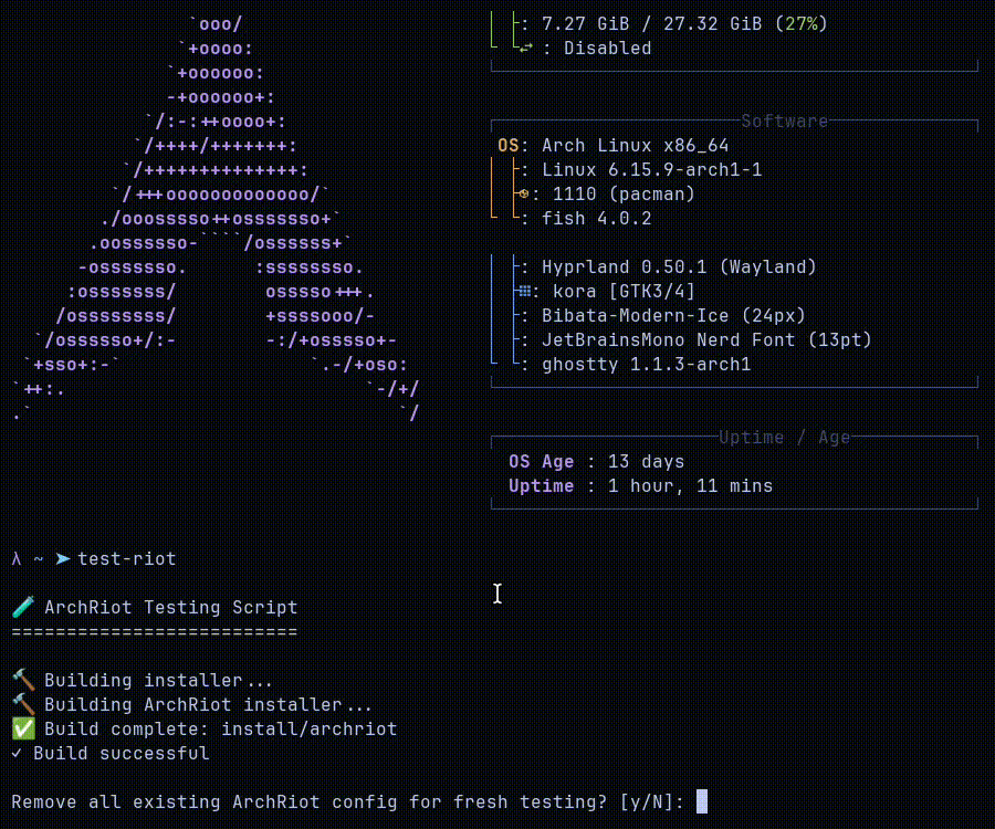 ArchRiot 升级演示