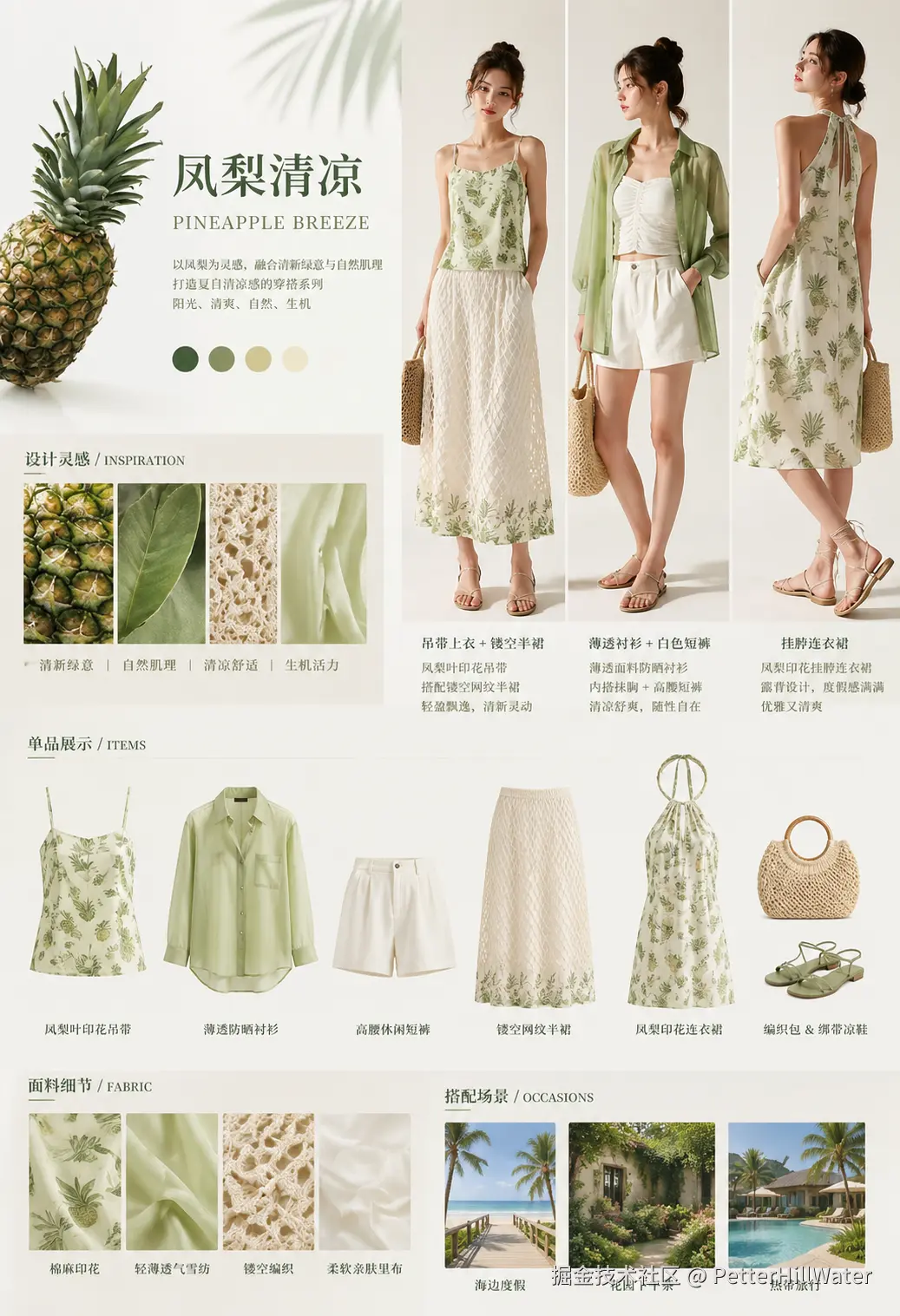 ChatGPT 以这件商品为灵感，设计一套清凉风格女装.png