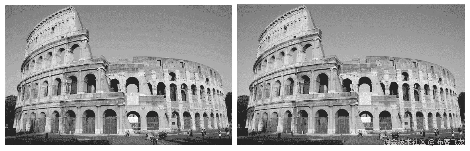 图 8.2 – 弗拉维安竞技场的灰度转换