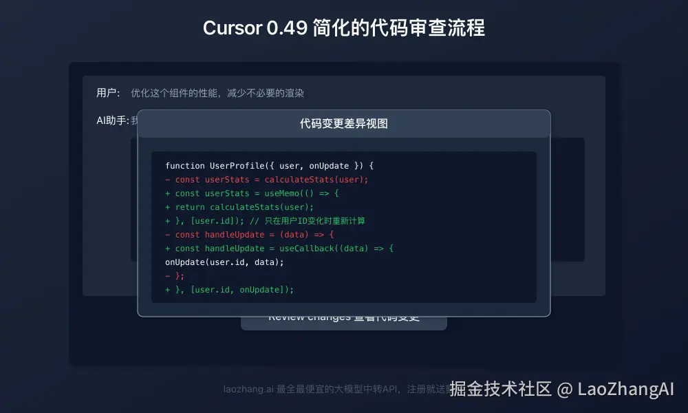 Cursor代码审查功能演示