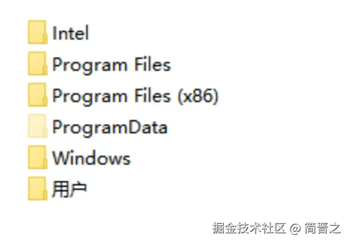 C盘文件夹