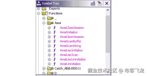 图 12.12 – amsi.dll 中的函数