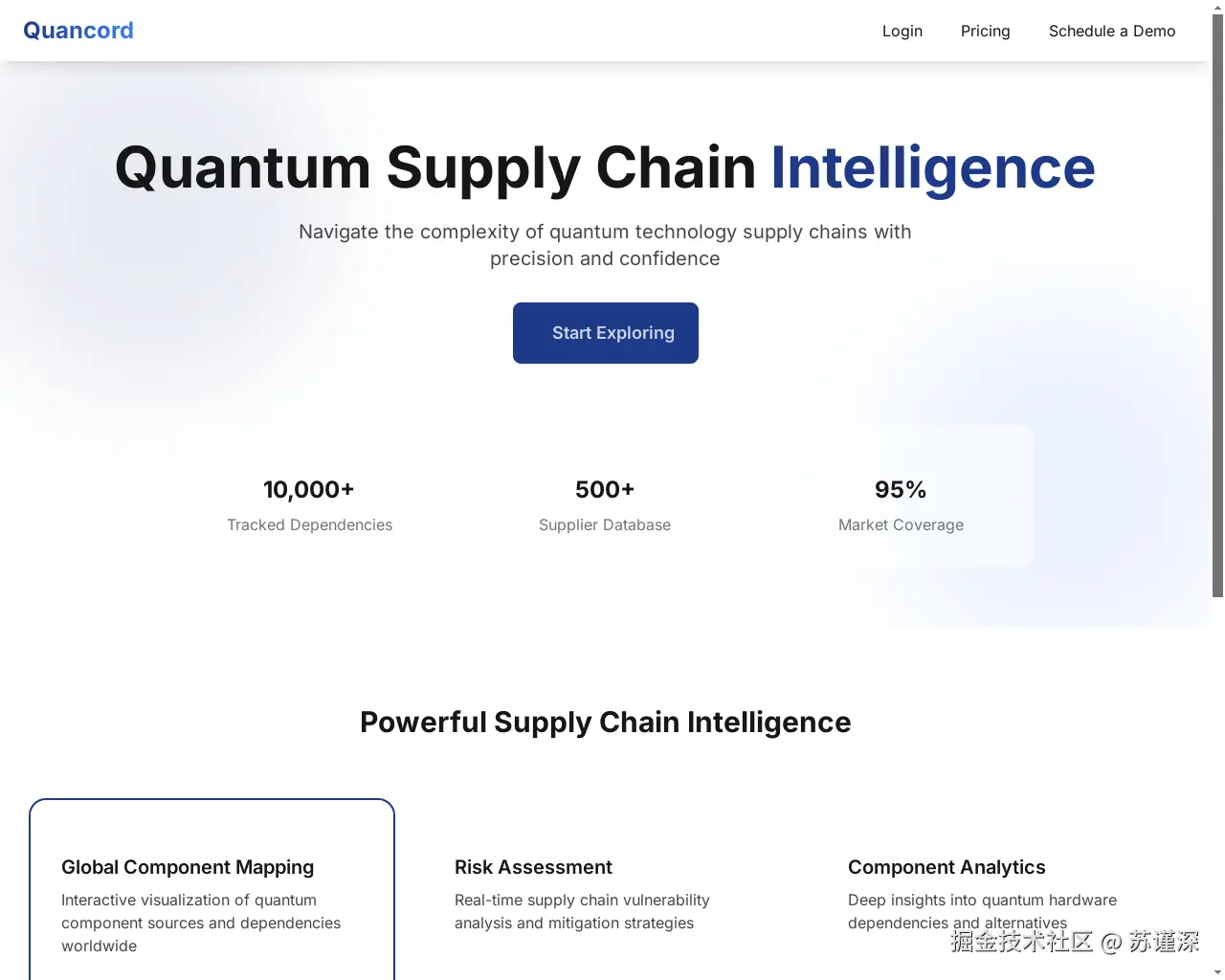 Show HN: Quancord – 探索量子供应链（早期阶段） - 项目截图
