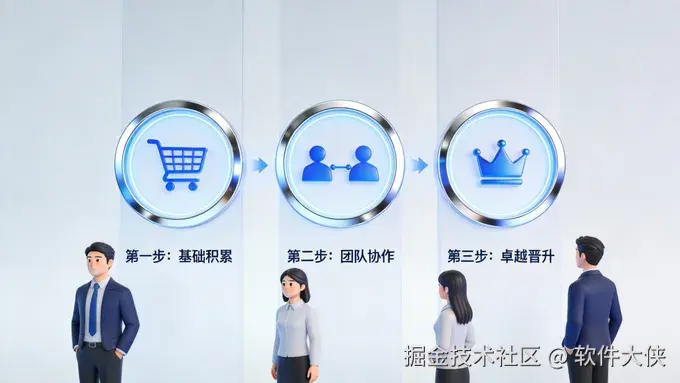 流程图风格插图