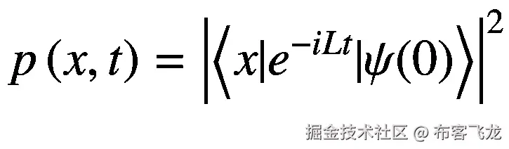p\left(x,t\right)={\left|\left\langle x|{e}^{- iLt}|\psi (0)\right\rangle \right|}²