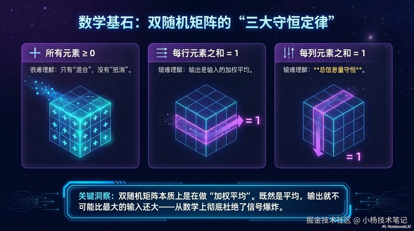 双随机矩阵：mHC的数学基石