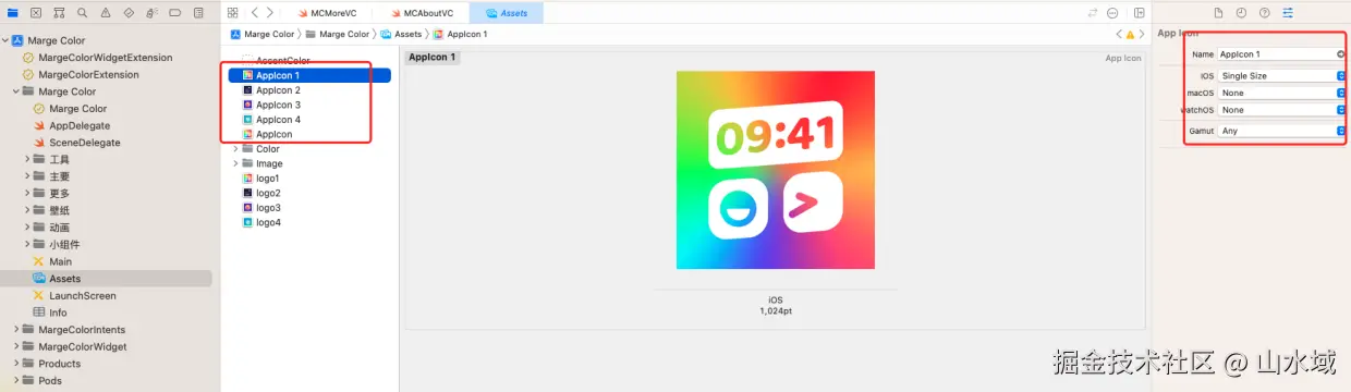 AppIcon 文件配置