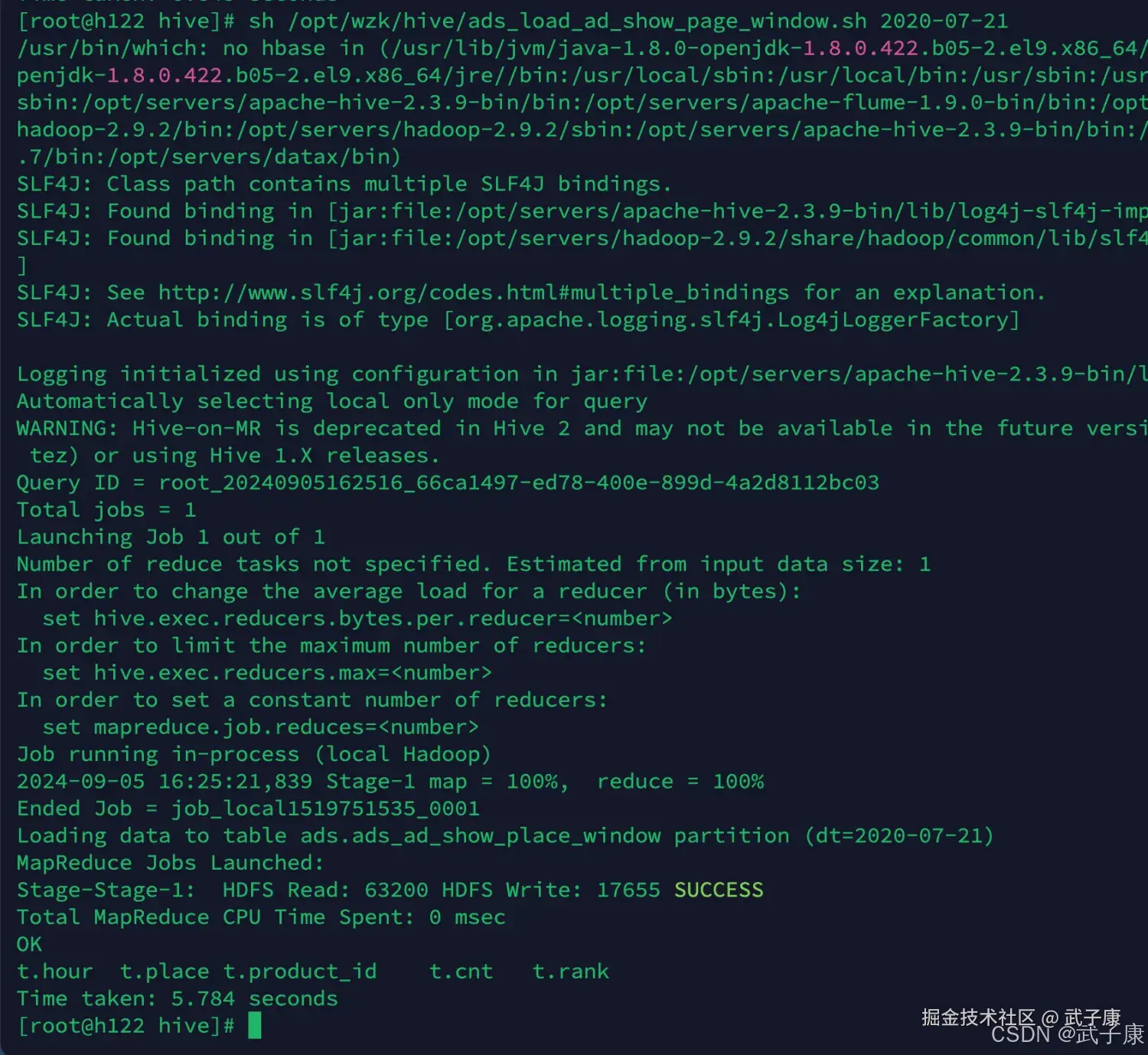 离线数仓 广告业务  执行脚本