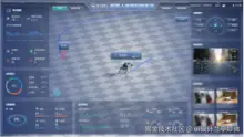 兰亭妙微UI设计作品：港仔机器人数字孪生指挥控制大屏系统全界面展示
