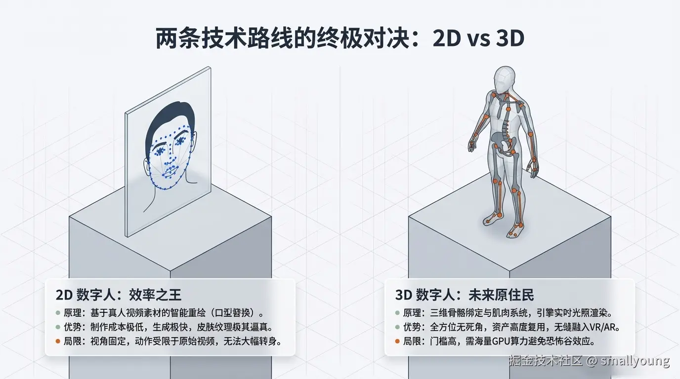 2D 与 3D 数字人