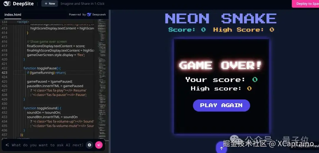 免费的「网页版Cursor」！新版DeepSeek-V3加持，秒秒钟编出APP
