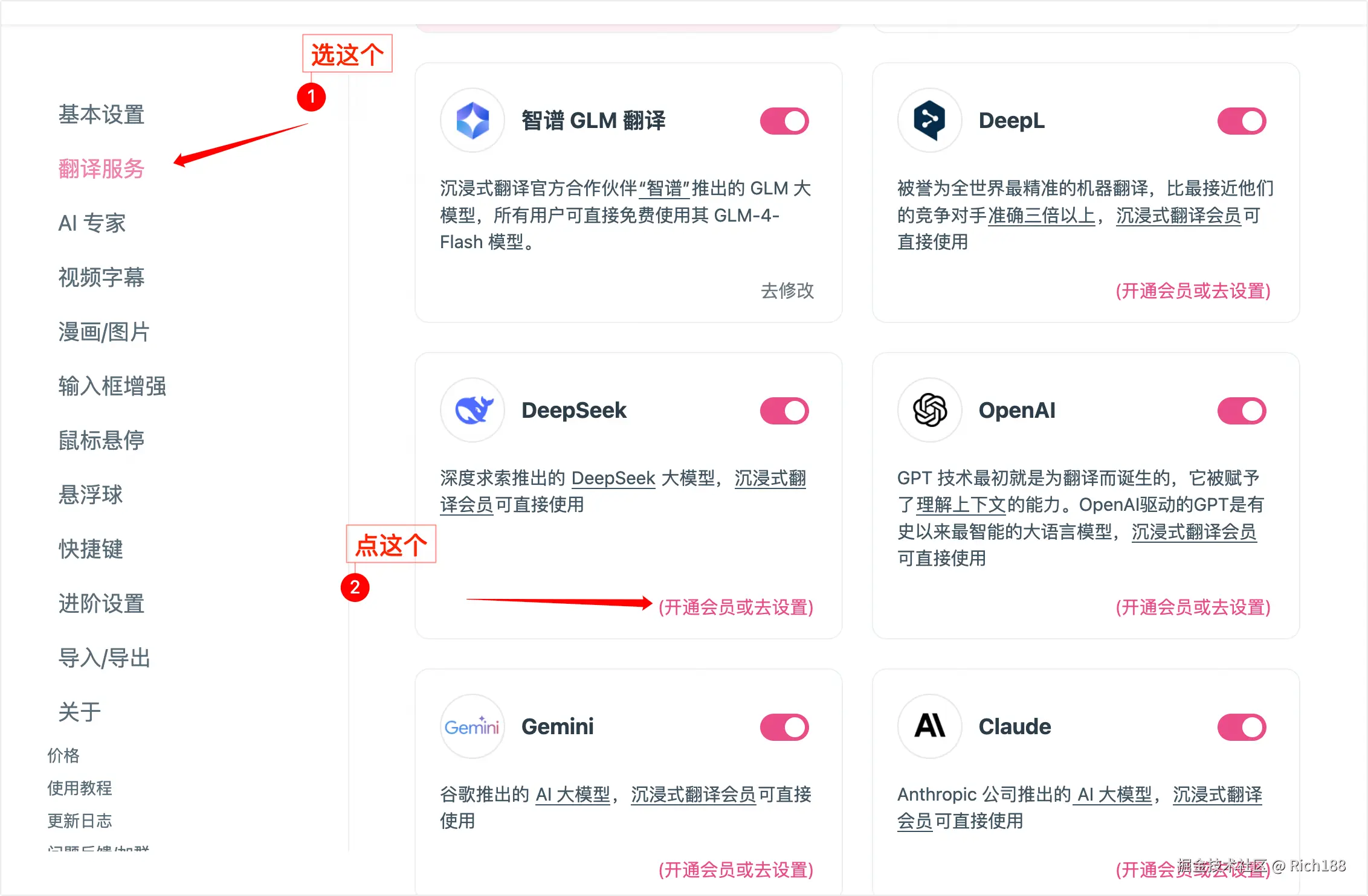 选择deepseek大模型设置