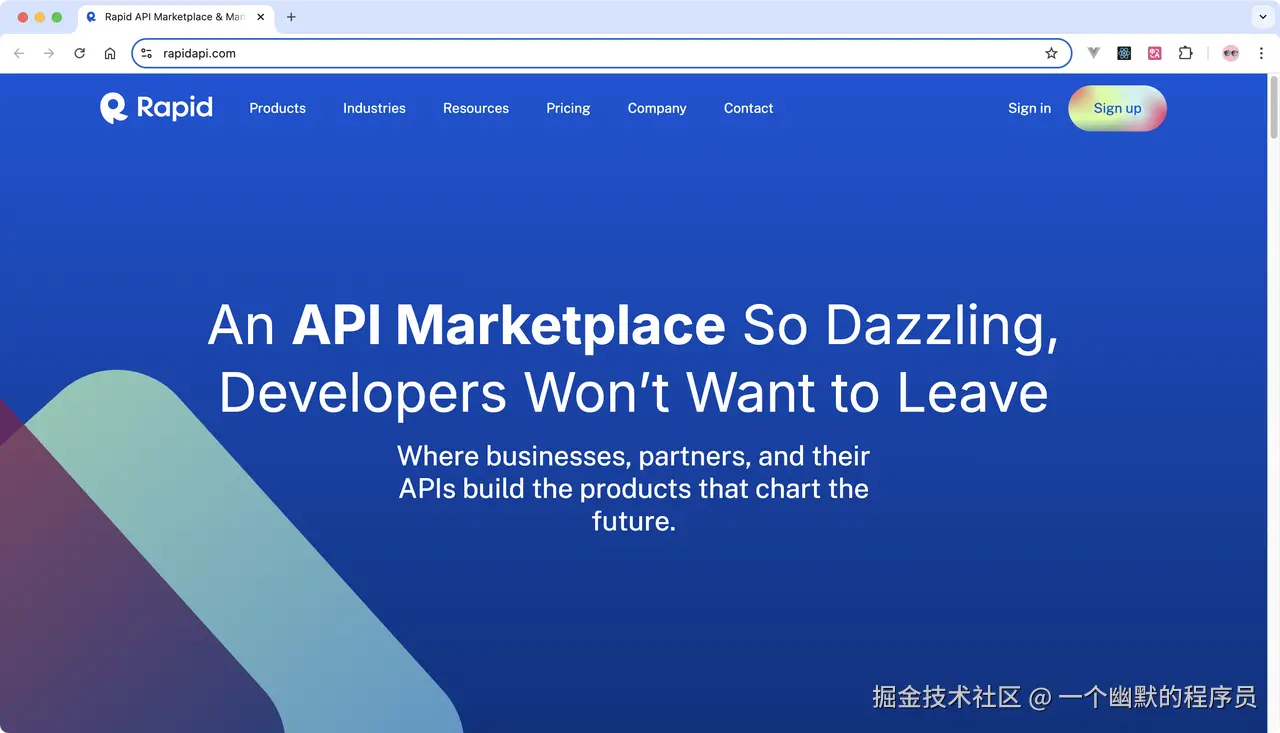 RapidAPI界面展示