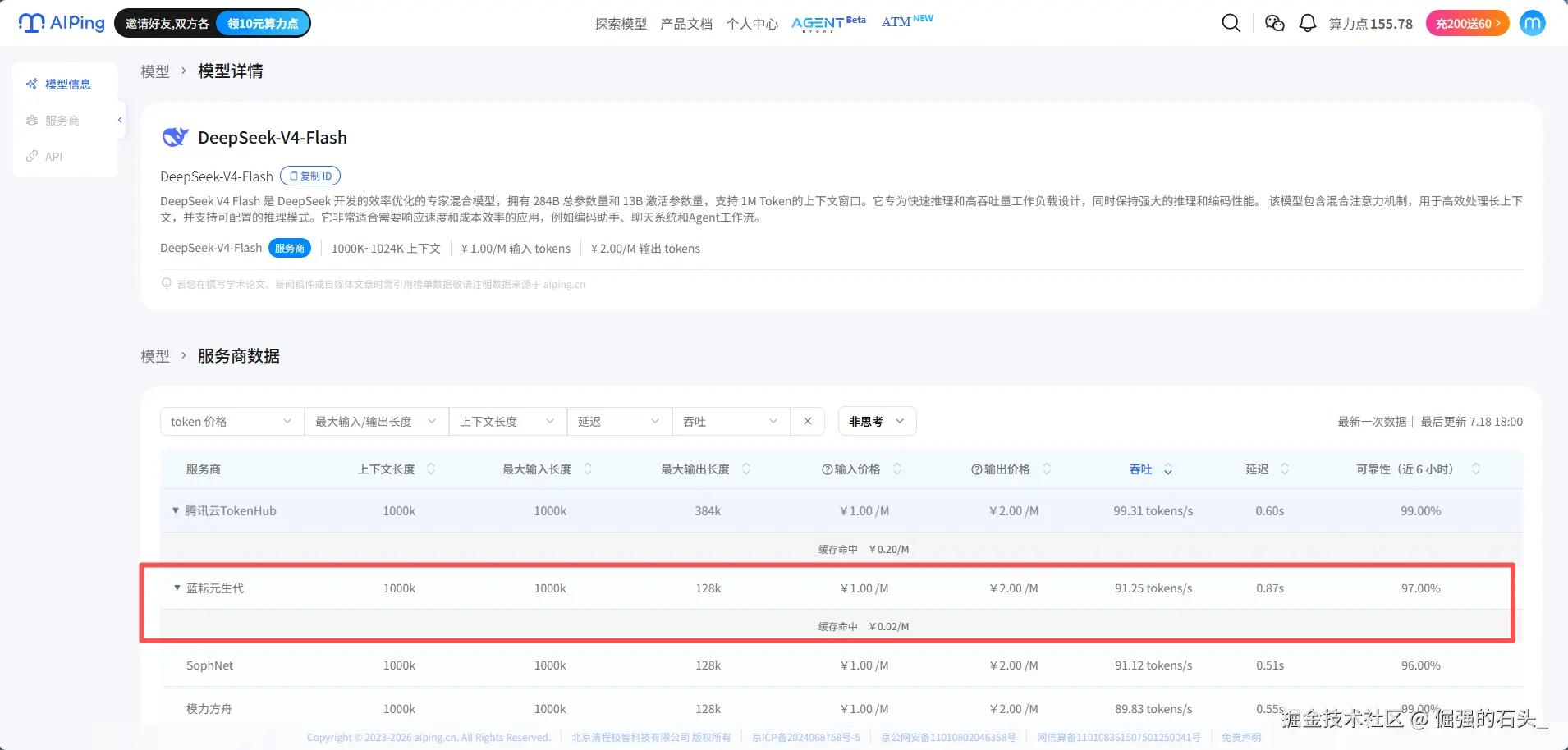 AIPing Leaderboard