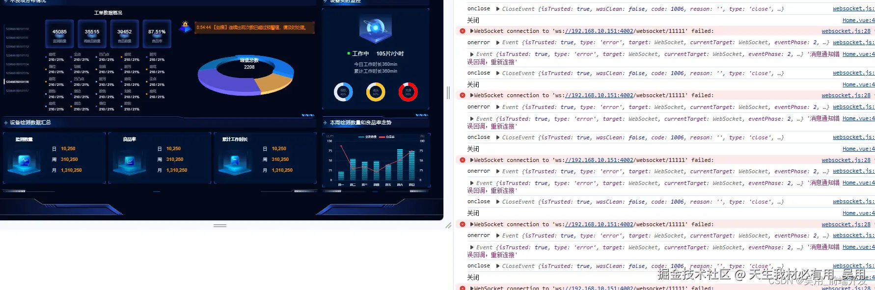 websocket关闭重连效果