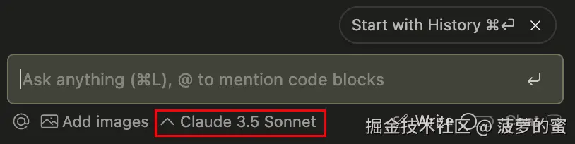 默认情况为「Claude 3.5 Sonnet」模型.png