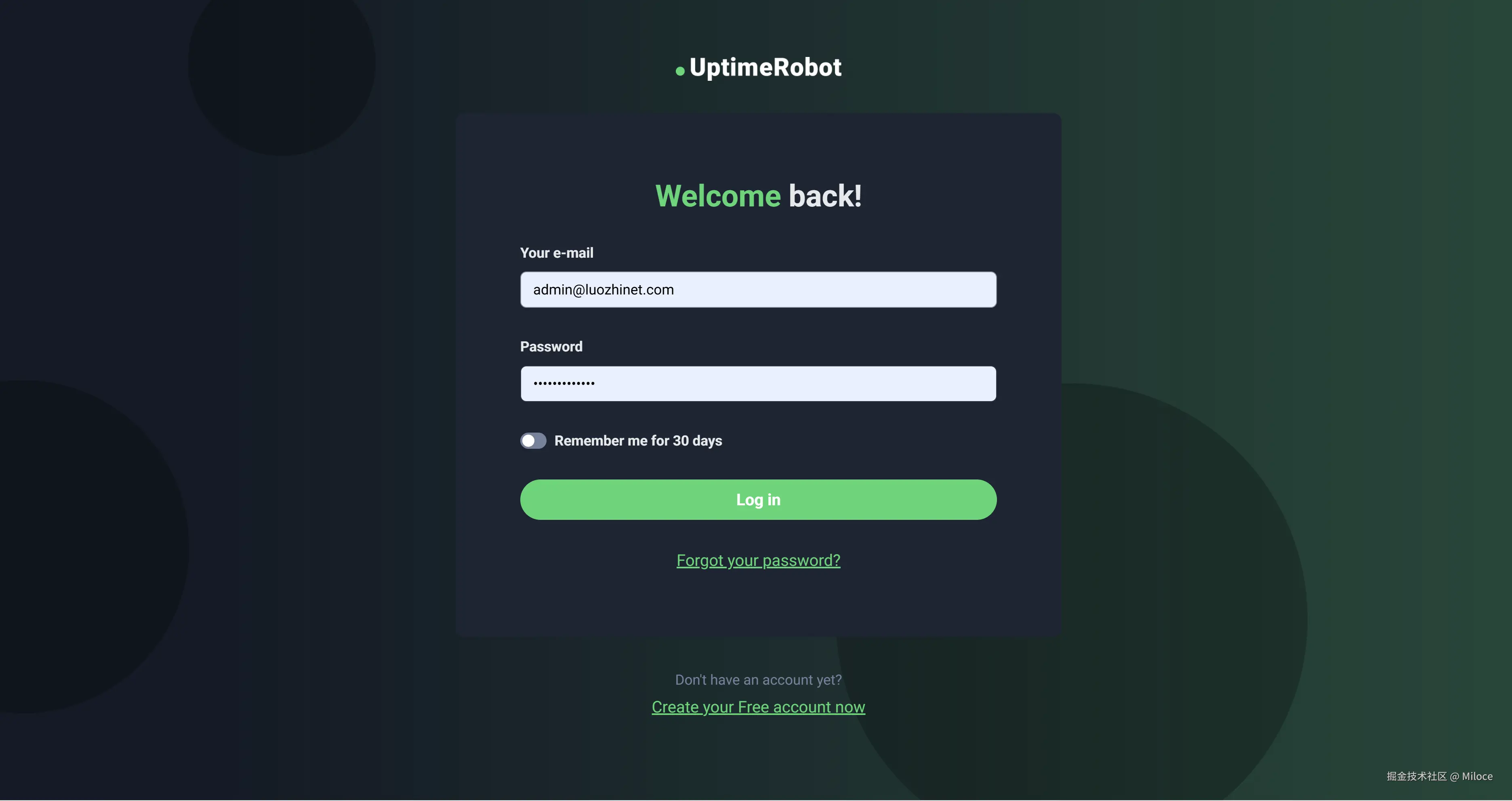 使用 UptimeRobot 对网站和服务器实时监控