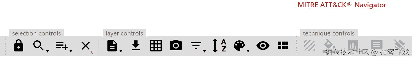 图 17.12 – ATT&CK Navigator 控制