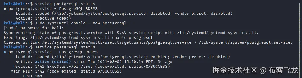 图 15.2 – 运行 PostgreSQL