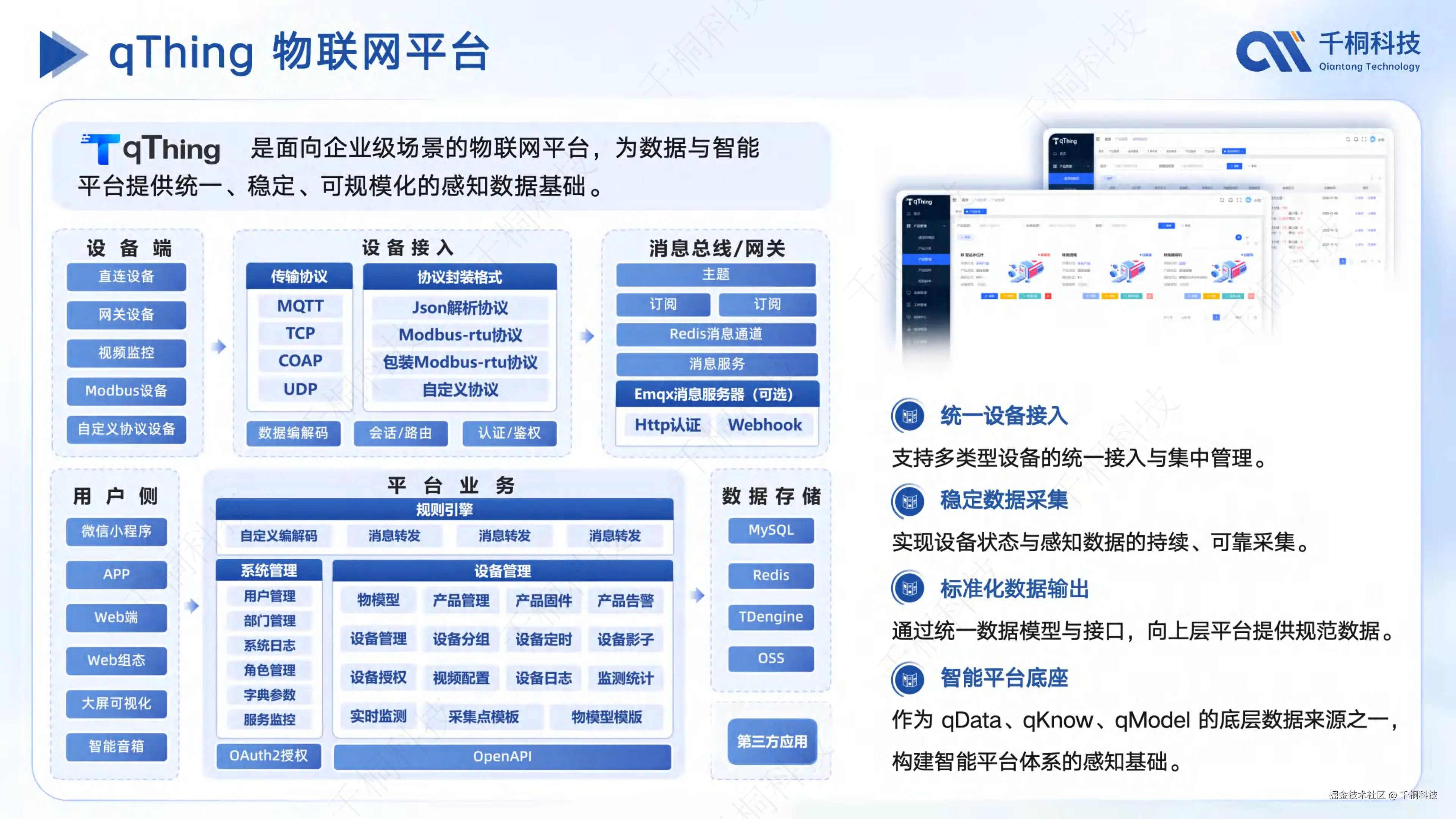 qThing 物联网平台架构图