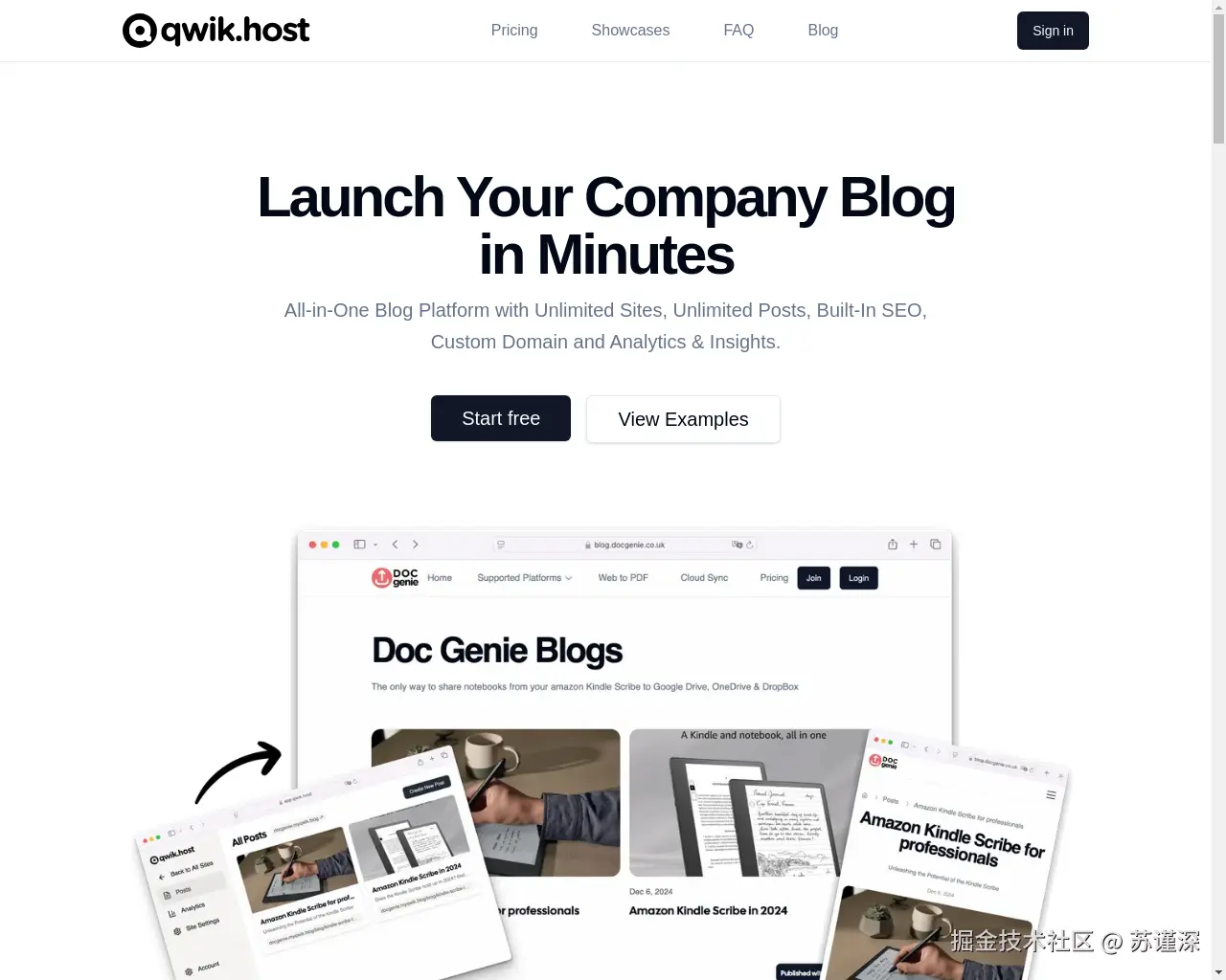 Show HN: Qwik.host - 简单的平台，用于托管您的公司博客 - 项目截图