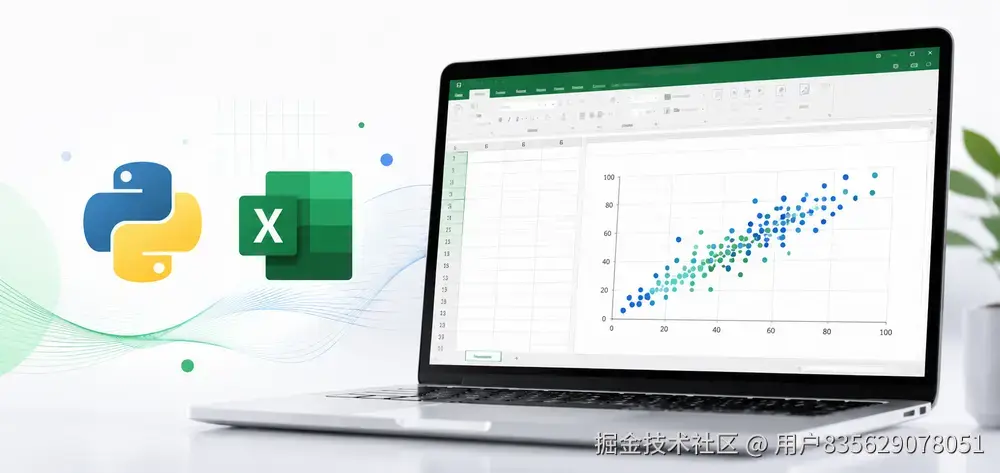 使用 Python 在 Excel 中创建和自定义散点图