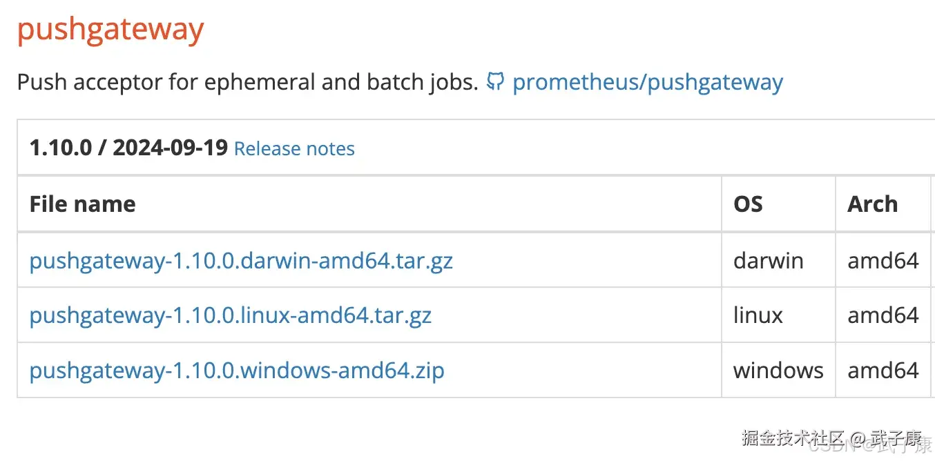 Prometheus push gateway 网站