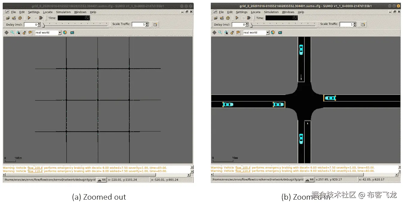 图 17.2 – 网格网络的 SUMO 渲染
