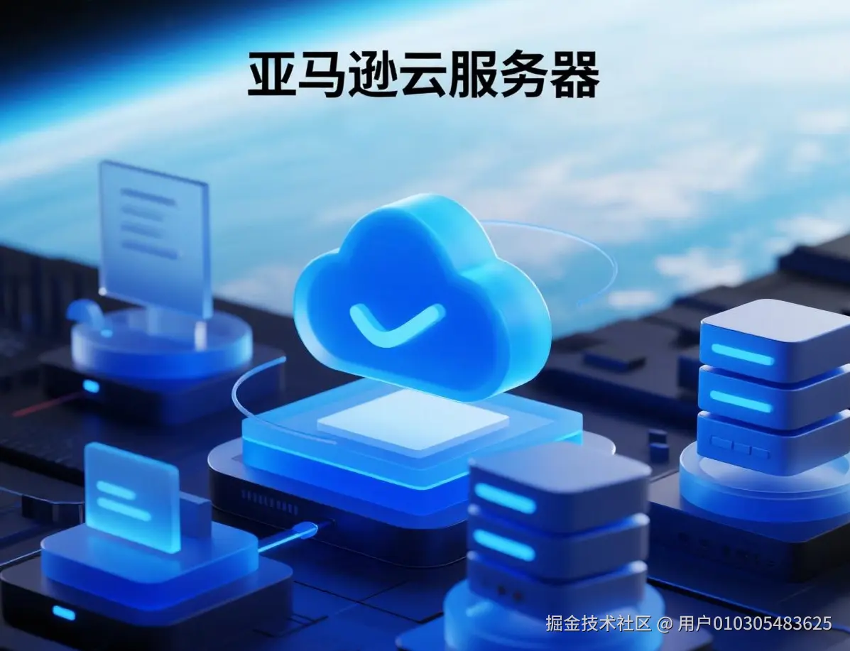 jimeng-2025-09-19-2730-太空背景 ，几个个服务器堆图标上面是3d的量子云，蓝配色，科技感，中文文字：“亚....png