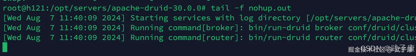 查看节点1的日志