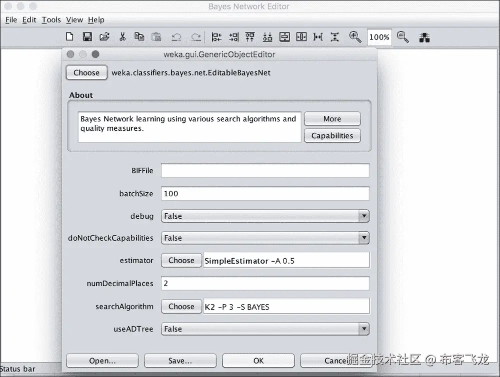 Weka Bayesian Network GUI