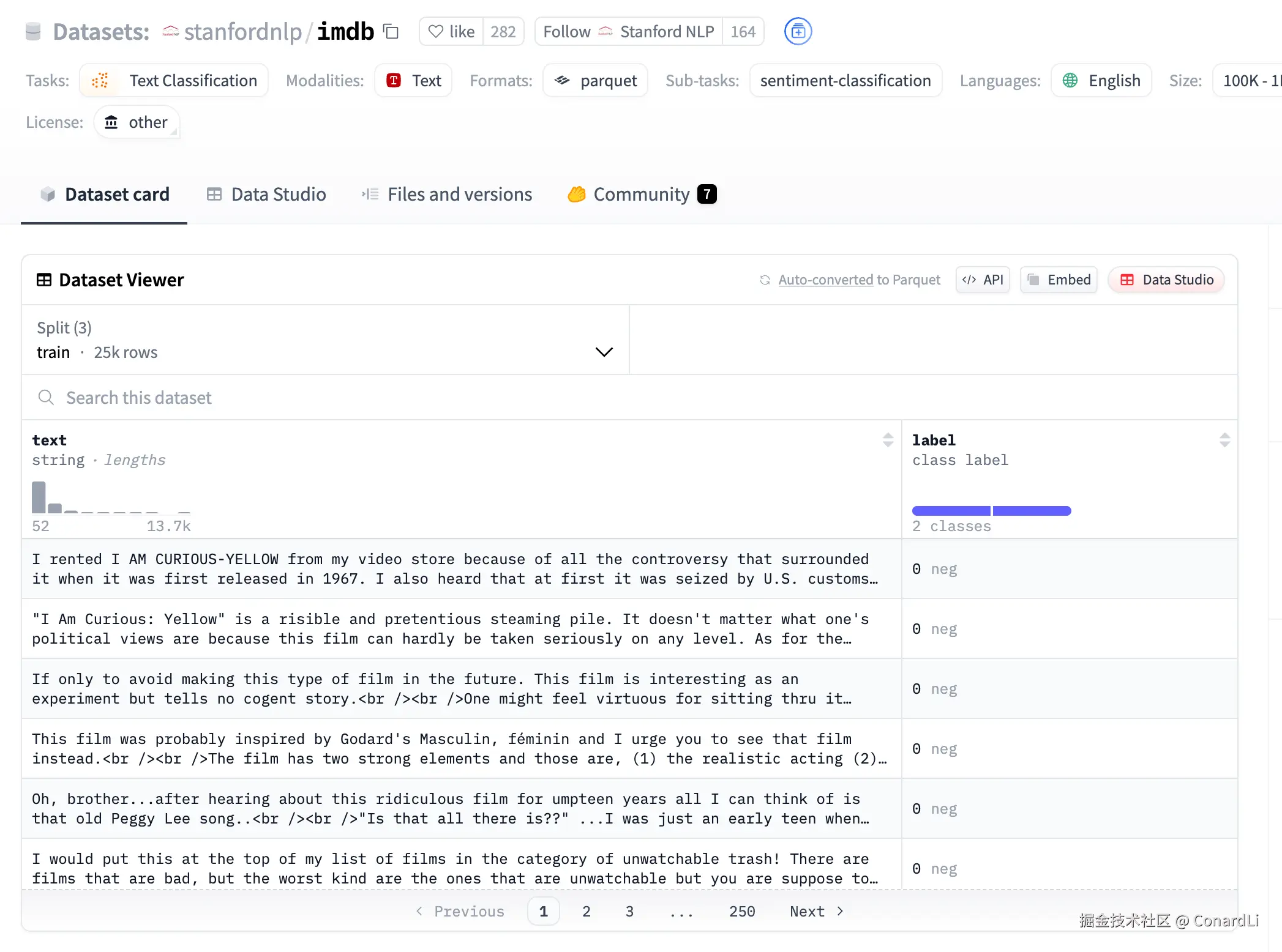 https://huggingface.co/datasets/stanfordnlp/imdb
